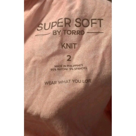 Torrid Off Shoulder Top Super Super Soft Knit Floral Orange Size 2X NWT - Picture 5 of 7